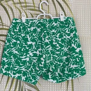 J. Crew green and white women’s shorts Size 2
